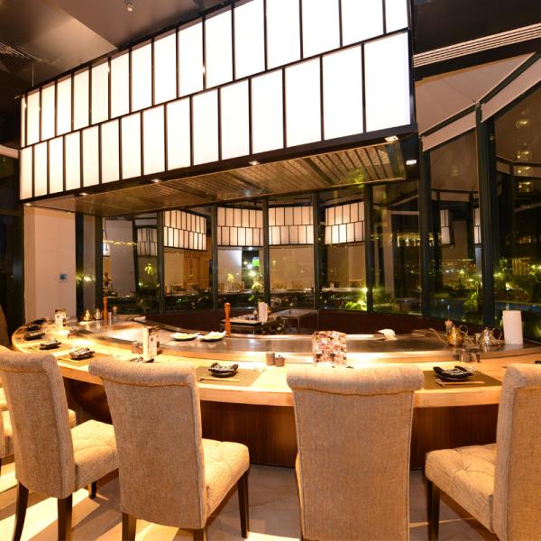Professional Catering Equipment 8 Seats Teppanyaki Griddle For Restaurant Hotel