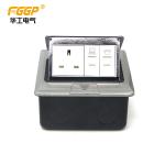 Aluminium Built In Pop Up Floor Receptacle With Double Positions India Type