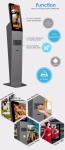 21.5'' touch screen Hand Sanitizer Advertising Kiosk , LCD Digital Signage With