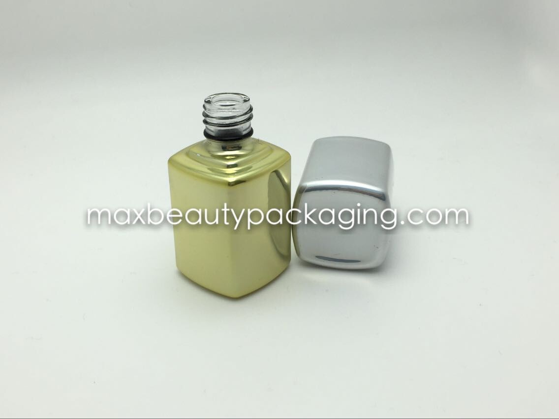 uv metallic color gel polish bottle high quality thick and strong powder coating gel bottle nail polish packaging