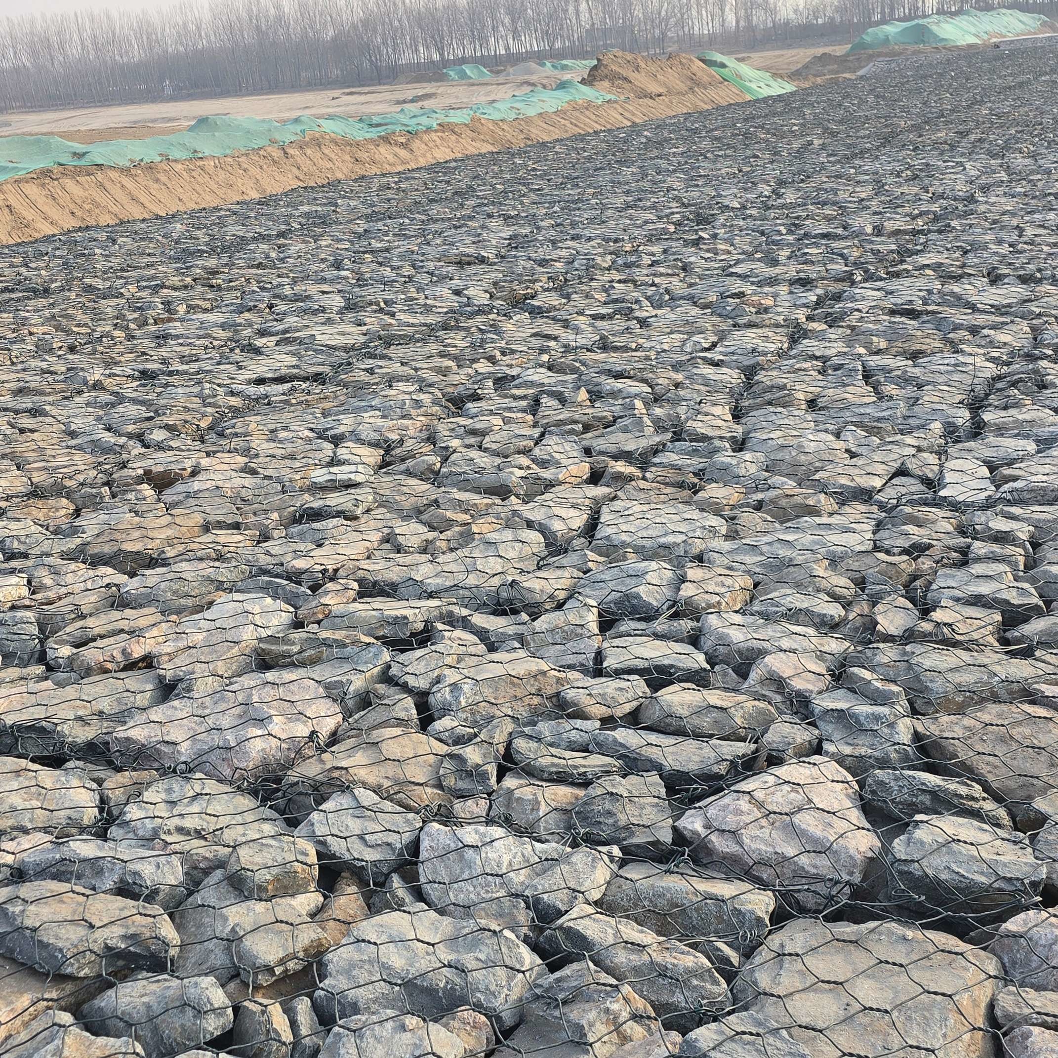 2*1*1M Hot Dip Galvanized Woven Wire Mesh Gabion Stone Cage Manufacturer