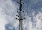 Galvanized Bitumen 110FT Steel Power Pole