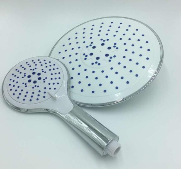 ABS material chrome plating shower head handheld shower set overhead shower rain