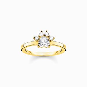 Quality Beautiful Flower Sytle Ring Paw Cat 9K Gold Ring wholesale