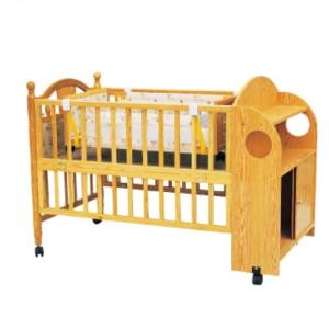 Quality Customized Swing Wooden Baby Cot Bed With Cabinet for new born Baby wholesale