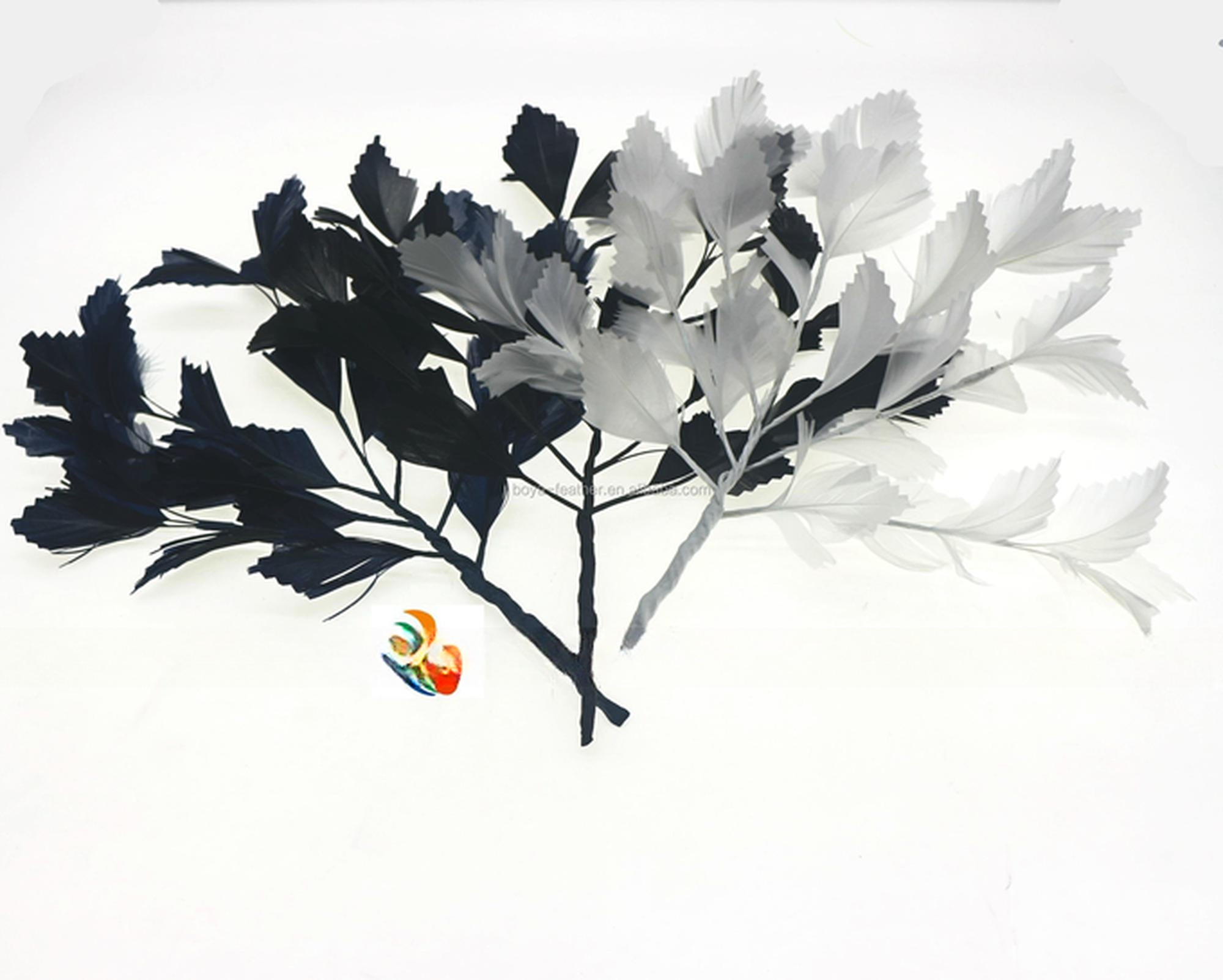 Shipping via DHL UPS FEDEX TNT Stripped Goose Feather Flower Fascinator with Wire Accessory