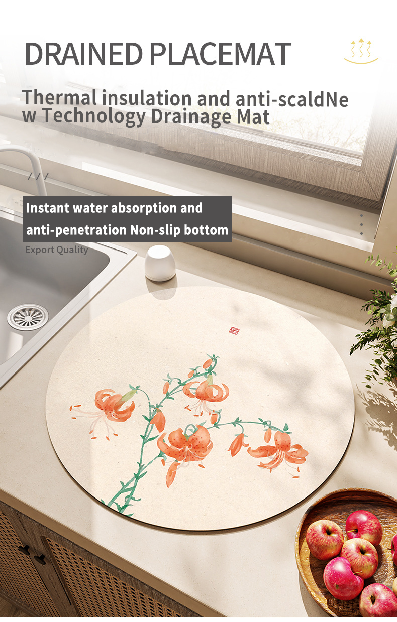 OEM Service Customized Lowest Heat Insulation and Anti-Scald Technology Draining Mat