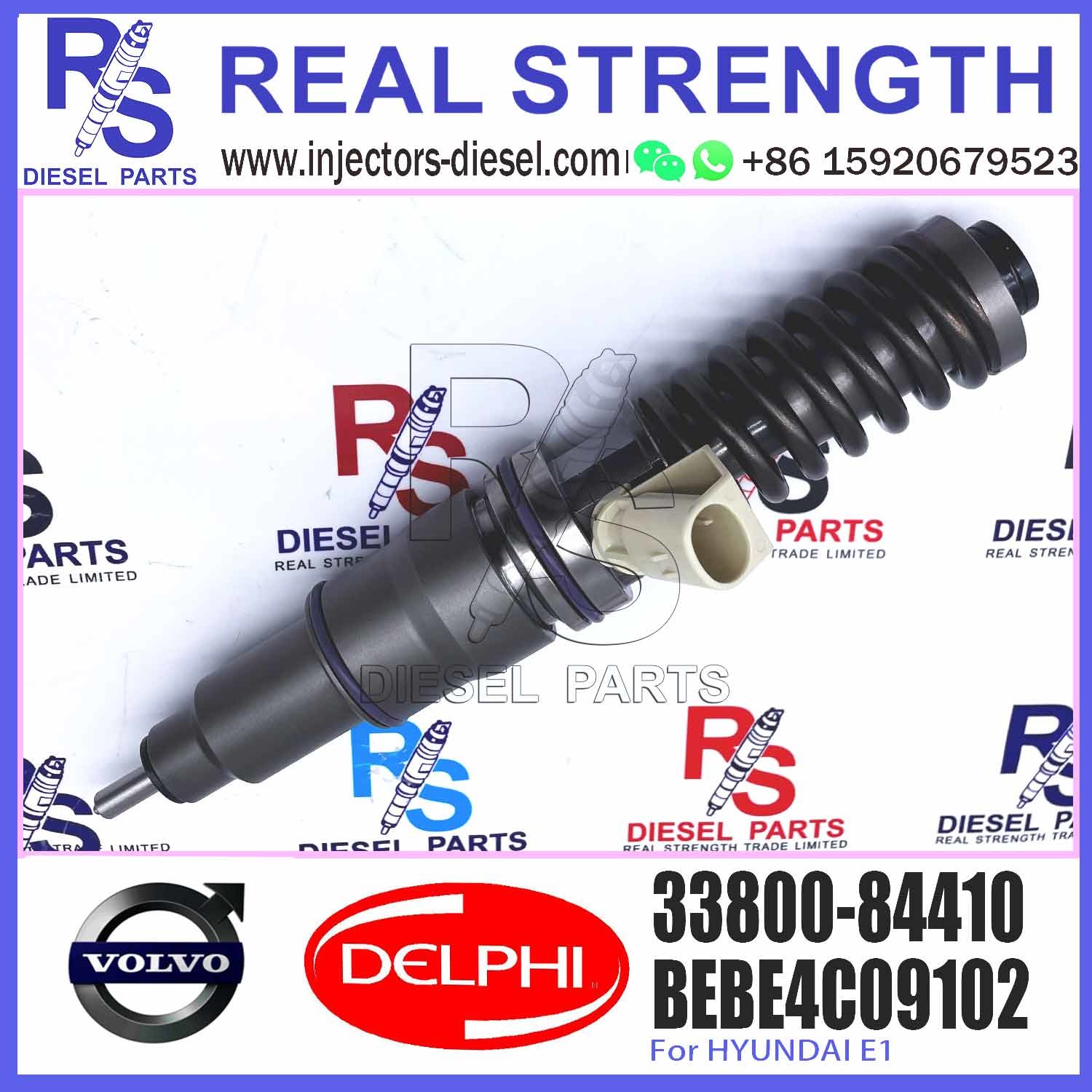 33800-84410 Common Rail Diesel Fuel Injector For V-O-L-V/ H-yundai 33800-84410 BEBE4C09102