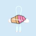 New doll three-dimensional Pacha dog blue data cable cute creative pendant girls