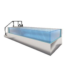 China 100% Virgin PMMA Imported Acrylic Endless Pool Shipping Container School Clear Sides on sale