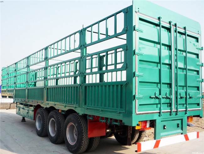 2/3/4 Alxes Cargo Semi Trailer / 60 Tons Payload Cattle Semi Trailer