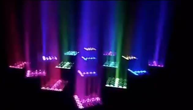 50000 Hours Working Time RGBW Matrix Moving Head Wash Lights with Pattern Beam Effect