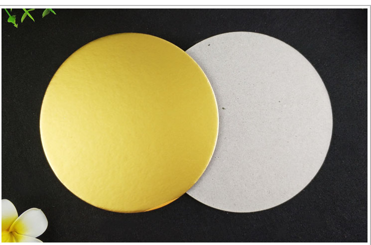 Golden Cake Boards Cardboard Food Beverage Smooth Cake Drum Round Shape for Cake Shop