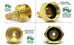 Quality 3/4''NH Garden Hose Swivel , Brass Garden Hose Fittings For RV wholesale
