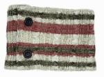 Melange Cable Fleece Layer Scarves Ladies Muffler Scarf With Button Decoration