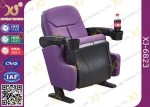 Quality Indoor Theater Auditorium Movie Theater Chairs Stadium Seating With Cup Holder wholesale