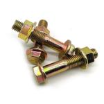 Yellow Zinc SAE J429 Gr.8 Serrated Hex Flange Bolts With Nut DIN6923