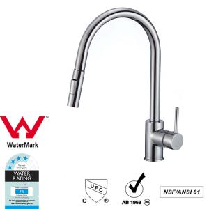 Quality Cupc Lead Free Brass Sink Pull out Mixer Tap 360 Swivel No Corrosion wholesale