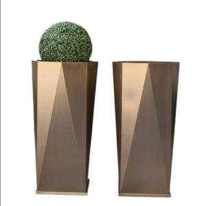 Quality Unique style octagonal large metal flower pots for flowers wholesale
