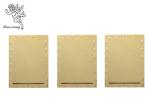 Golden Funeral Adult Casket Accessories Rectangle Nameplate PP Materials