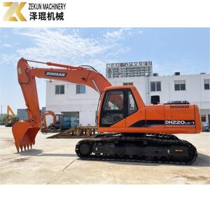 Quality Used Earth Digger 22 Ton Doosan 220 Excavator DH220LC-7 Engine 21400 K wholesale