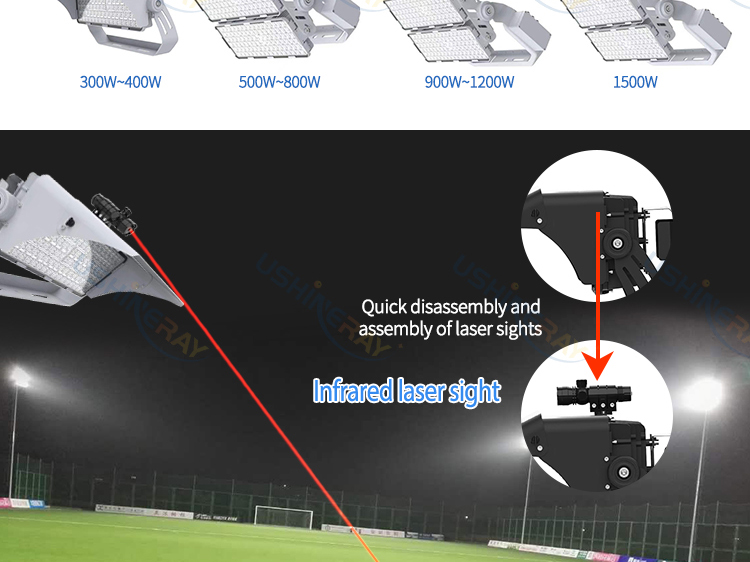 Mercury Free High Mast Led 600W Stadium Flood Lighting For Sports Stadium