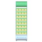 Tubular Sturdy Battery Display Rack With Double Sides Metal Pegs