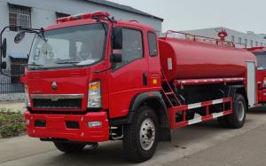 Quality HOWO 160HP Emergency Fire Vehicle 6 Wheeled Red Color For Fire Fighting Rescue wholesale