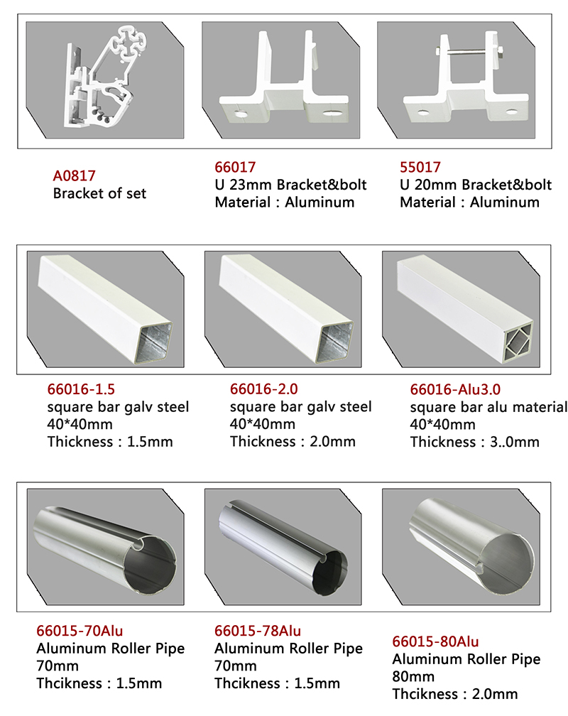 Aluminum Awning Roller Tube Retractable Awning Parts Coil Tube