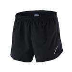 2 In 1 Boy Mens Running Shorts Black Color Personalised Polyester Material