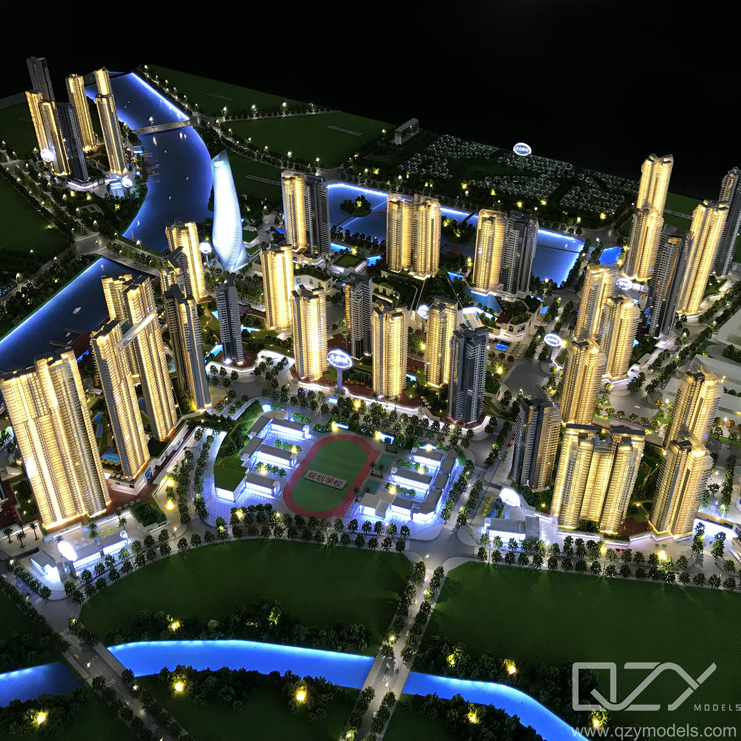 OEM Architectural Miniature Building Models 1/600 Shajing Urban Renewal Project