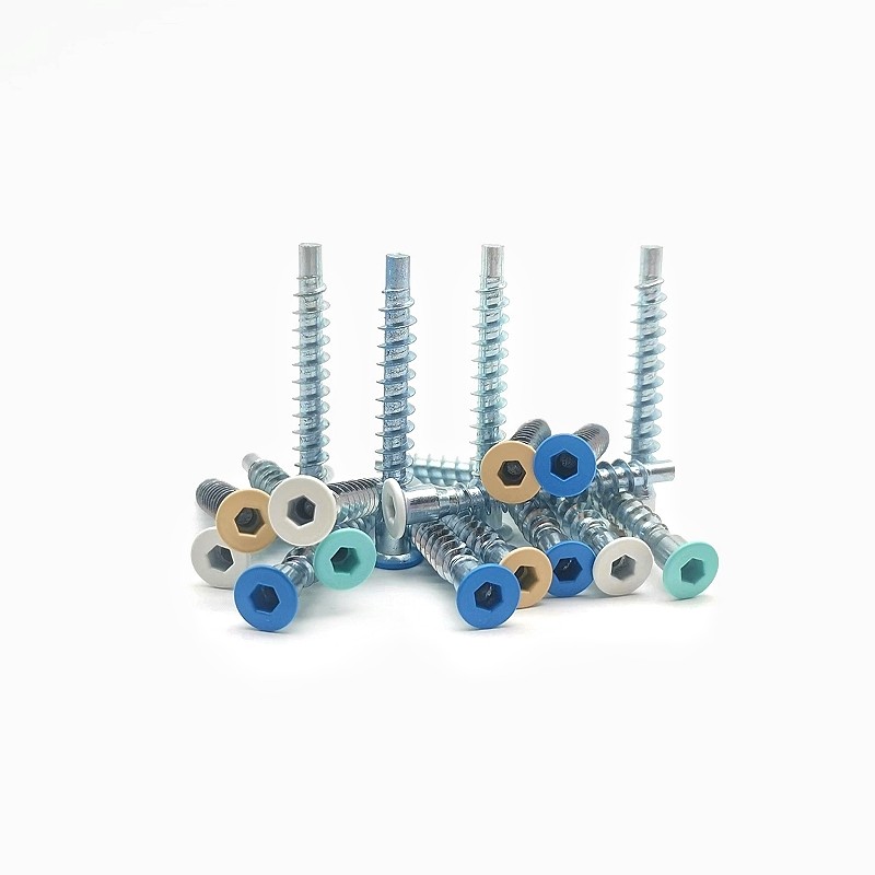 Countersunk Head Hexagonal Socket Screw Self Tapping Roller Thread Straight Trimming