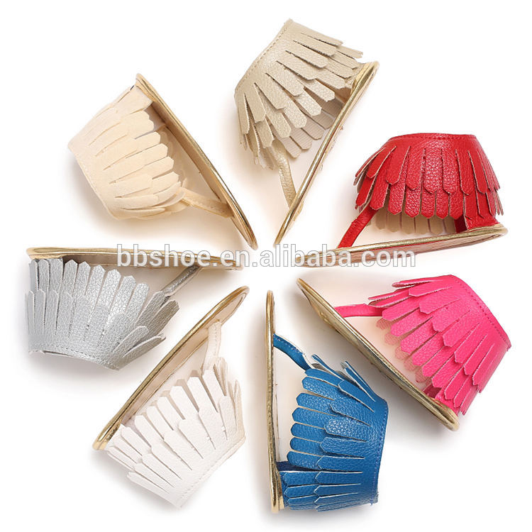 New fashion high quality infant Canvas Tassel First walker PU baby shoes for Boy and Girl