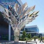 Large 3D Outdoor Stainless Steel Sculpture Garden Decoration Abstract Geometric