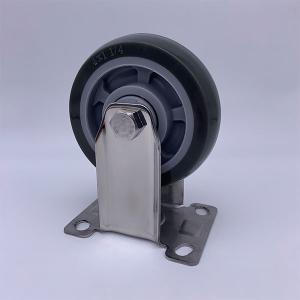 Quality Rigid Stainless Steel PU Tread Caster Wheels 4 Inch 100mm wholesale