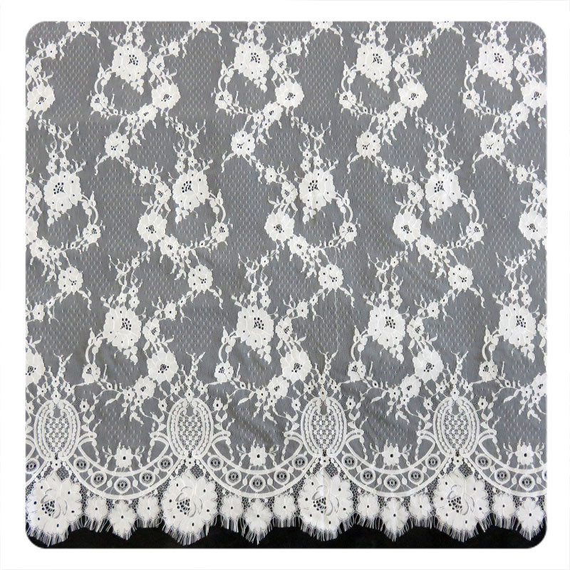 150 x 300 cm Chantilly Trim Lace , Upholstery Fabric For Evening Dress Or Lady Garment