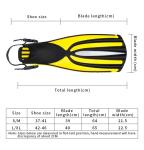 Adult Open Heel Rubber Swim Training Short Scuba Fins Flipper For Snorkeling