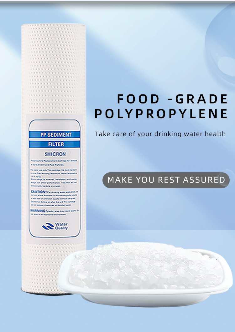 10/20inch 1/5 Micron PP Melt Blown Water Filter Cartridge for Home Water Purification