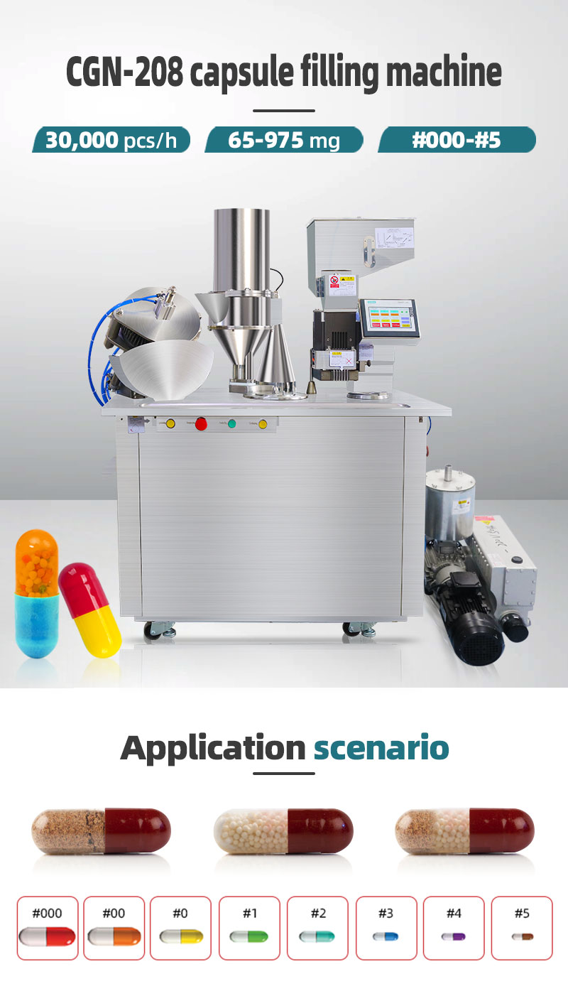 Semi Automatic Capsule Filling Machine for Pellet Granule Long Life