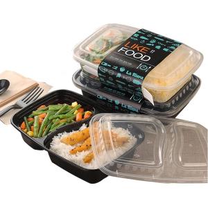Quality Lightweight 2 Compartment Plastic Takeaway Containers wholesale