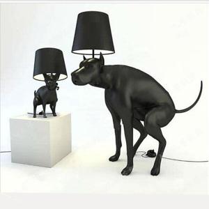 Quality Contemporary dog floor lamp resin black dog animal scandinavian floor lamp(WH-VFL-15) wholesale
