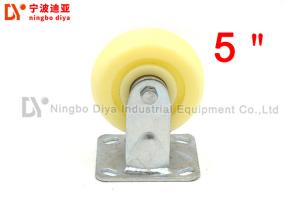 Quality Nylon Plate Caster Wheels Flat Panel Directional 5 Inch Swivel Caster Wheels wholesale