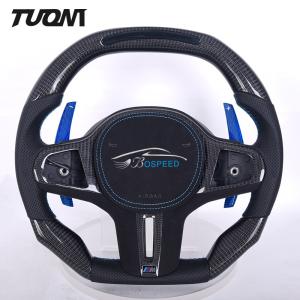 Quality 100% Real Black Perforated Leather BMW G20 G28 G30 Carbon Fiber Steering Wheel wholesale