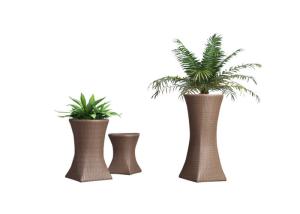Quality Poly Rattan Tall Plant Pots Outdoor wholesale