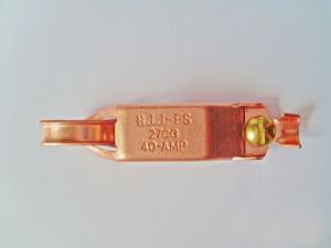 Quality 40 Amps Solid Copper Geophone Connector / Mueller Clip Narrow Clip wholesale