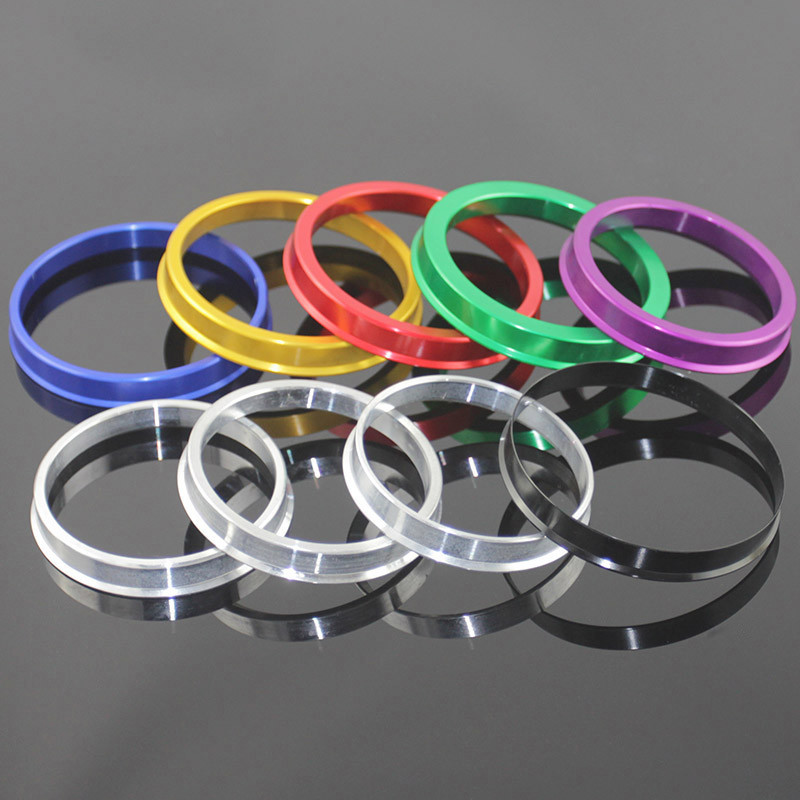 CNC Super Thin Aliuminum 66.6 To 57.1 Hub Centric Rings Anodize Coatings