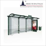 Tempered Glass WiFi T8 L4.5m Modern Bus Shelter
