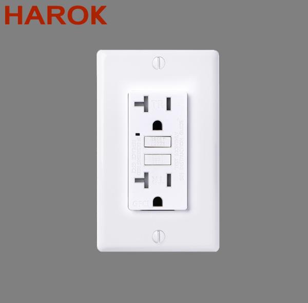 Cheap ‎UL Listed 125V 1W 15 Amp GFCI Outlet Polycarbonate Material 2 Years Warranty for sale
