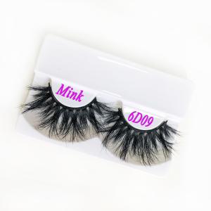 Quality Popular 6D Mink Lashes / 25mm Mink False Eyelashes Handmade Craft wholesale