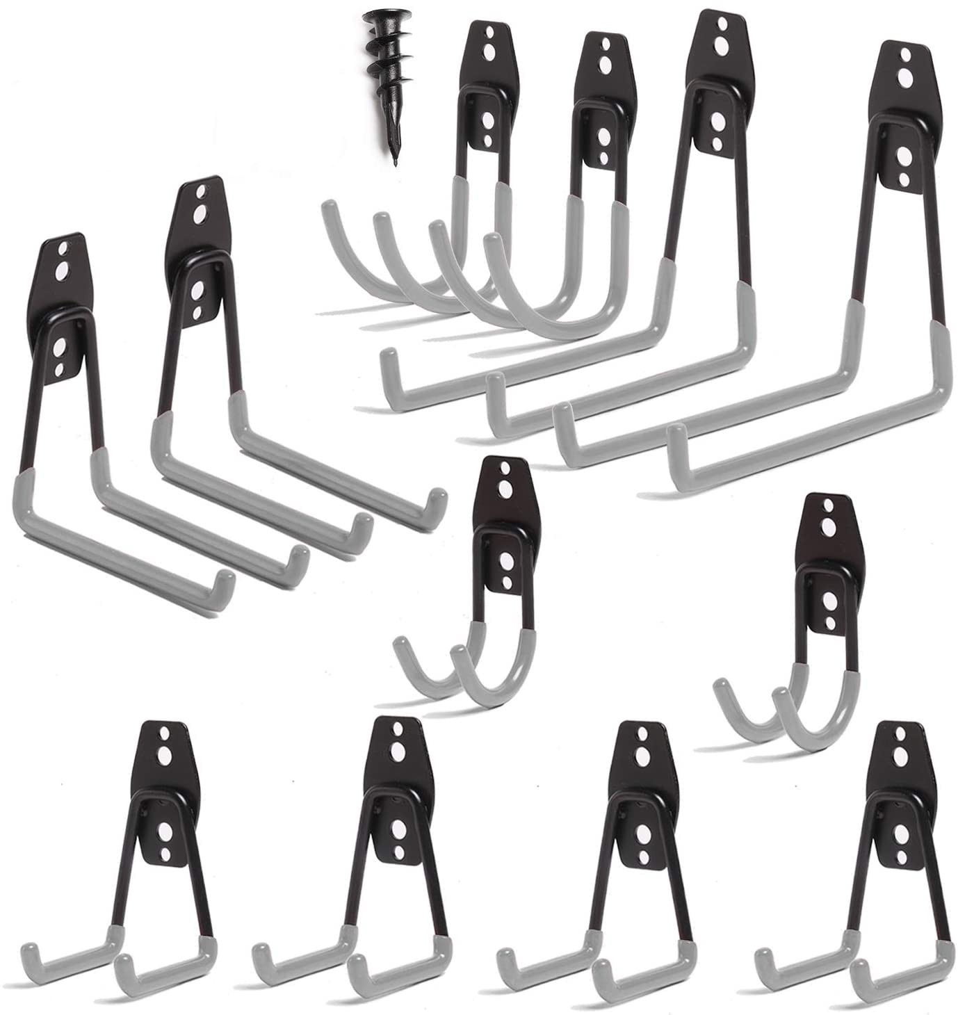 Wall Mount Heavy Duty Tool Rack for Organizing Power Tools and Bulk Items in Your Garage